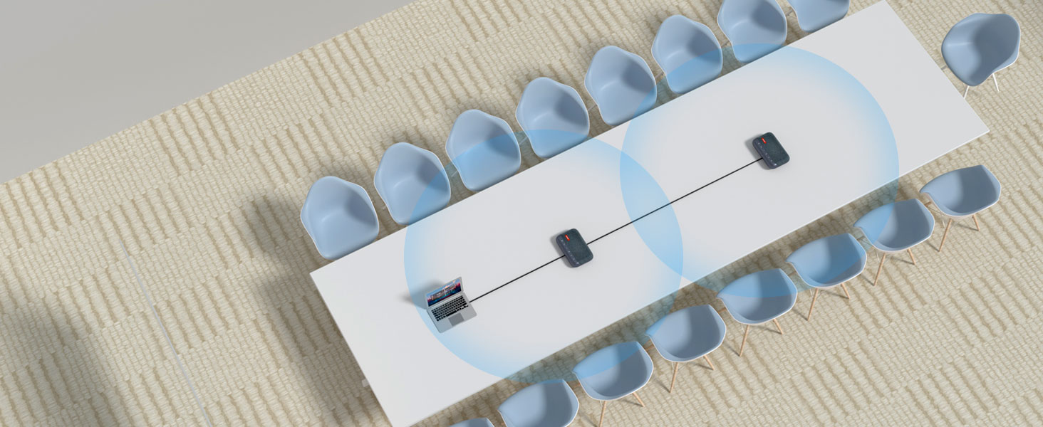 A15 Bluetooth Conference Speaker and Microphone, 360° 10ft Voice Pickup w/Noise Reduction