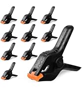 4.5 Inch Spring Clamps for Balloon Arch, 10 Pack Backdrop Clips Heavy Duty | Hand-Screw Clamp for...