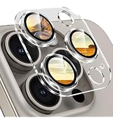 YWXTW Camera Lens Protector for iPhone 15 Pro/iPhone 15 Pro Max, [6th Gen Clear Version] Ultra Sl...