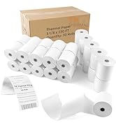 TK Thermal King (30 Rolls) 3 1/8" 230' feet White Thermal Paper Cash Register POS Receipt, Fits A...
