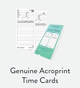 Acroprint Time Recorder Co. Time Cards and Time Clock Accessories (ACP096103080)