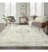 LIVEBOX Washable Area Rug 8x10 - Large Bohemian Living Room Rug Oriental Rug for Bedroom, Non-Sli...