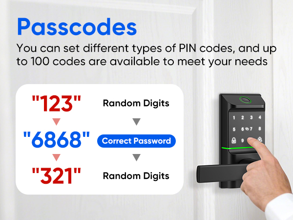 Keypad Smart Door Lock with Handle