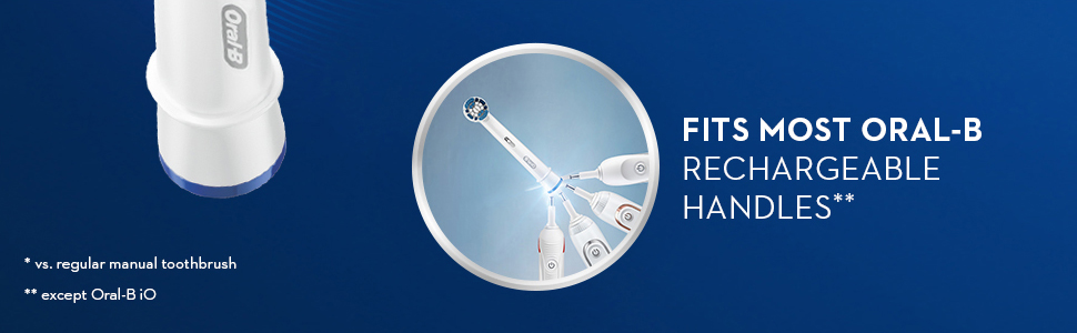 fits most Oral-B rechargeable handles except iO