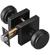 parro Black Interior Door Knobs,Privacy Door Knob for Bath &amp; Bedroom, Push Button Pismo Doorknobs...
