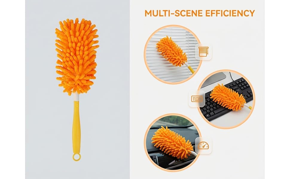 3-piece set of short handle fiber dusters 2