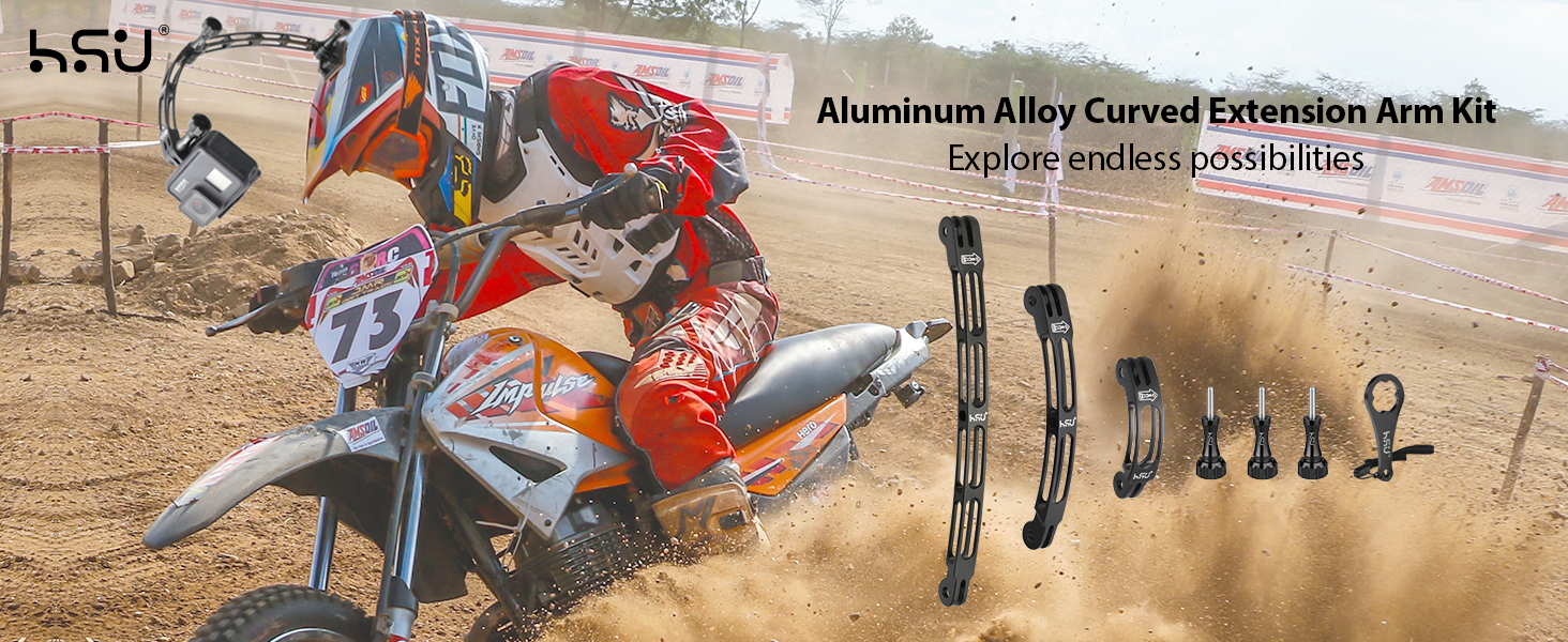 gopro Aluminum Alloy Curved Extension Arm Kit