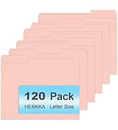 File Folder, HERKKA 120 Pack 1/3 Cut Tab File Folders, File Folders Great for Organizing and Fili...