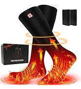SVPRO Heated Socks for Men Women, 4000mAh Battery Heating Warm Socks, Rechargeable Heated Hunting...