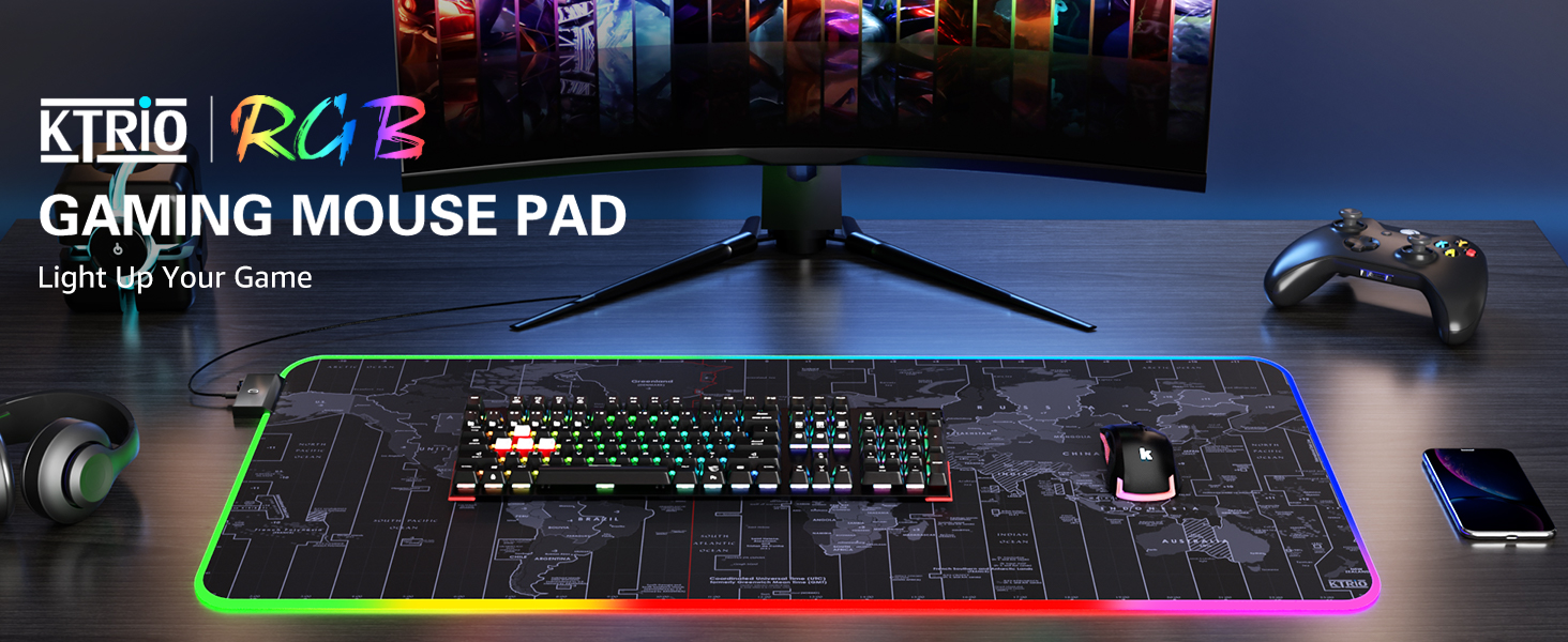 RGB map mouse pad