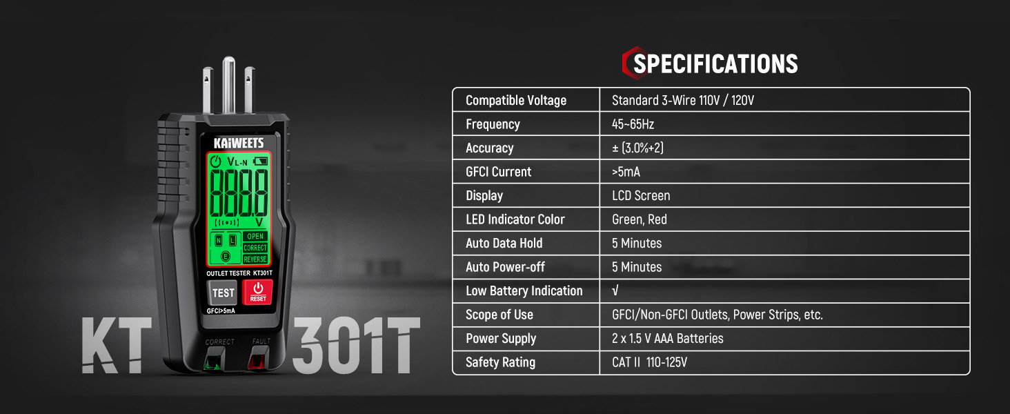 VOLTAGE TESTER KT301T