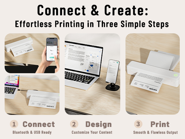 Connect &amp; Create: Effortless Printing in Three Simple Steps.