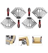 WETOLS Corner Clamp 4pcs 90 Degree Right Angle Clamp with Adjustable Aluminum Alloy Swing Jaw, Si...