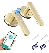 Gavdhe Fingerprint Door Lock Smart Fingerprint Door Knob with Keyless Entry Biometric Door Lock w...