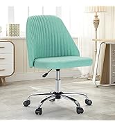 DUMOS Office Chair, Comfy Desk Chair Rolling Vanity Swivel Task Chairs with Wheels, Wide Seating ...