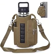 AORTDES Magnetic Gym Tote,18-40oz Water Bottle Bag Holder,Neoprene Case Pouch with Phone Pocket,M...