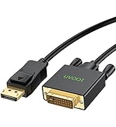 UVOOI DisplayPort to DVI Cable 6.6 Feet, Display Port (DP) to DVI-D Male to Male Cable Adapter Co...