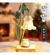 Flower Candle Warmer Lamp with Timer, Dimmable Candle Lamp Warmer, AdjustableHeight Candle Warmer...