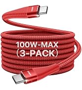 USB C to USB C Cable 100W Fast Charging [3Pack 10FT], Type C to Type C Charger Cable for Android/...