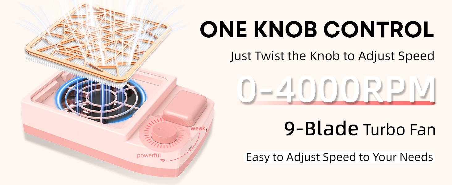 Rechargeable nail dust collector