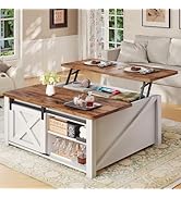 SEDETA 31.5" Lift Top Coffee Table with Storage, Square Coffee Tables for Living Room, Farmhouse ...
