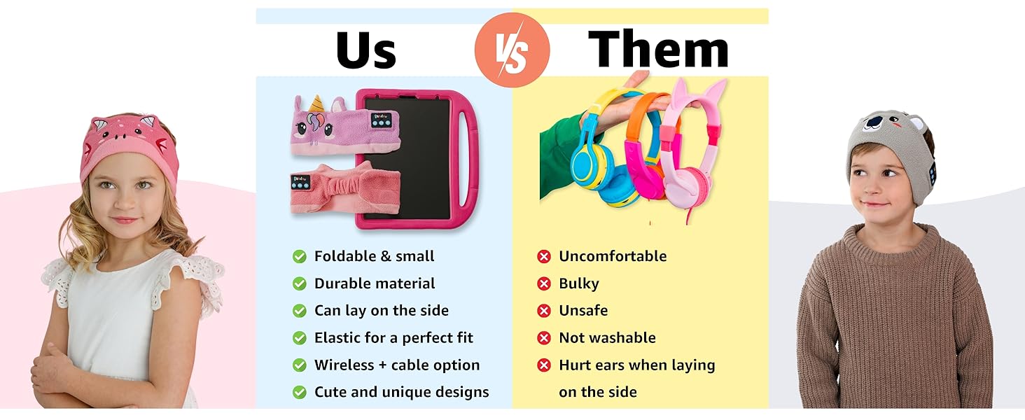 bandou kids earphones headband toddler bandu travel plane baby music baby headphones for ipad