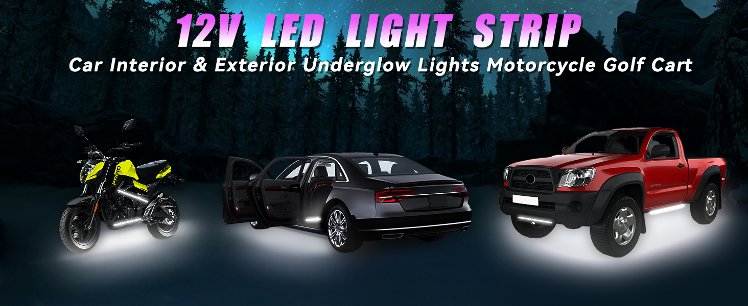 12V Led Light Strip 32CM Waterproof Led Light Strips for Cars 