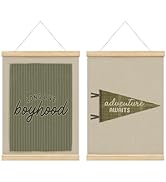 KDHTY Long Live Boyhood Posters Hanger Frame,Toddler Boy Room Decor,Olive-Green Playroom Wall Dec...