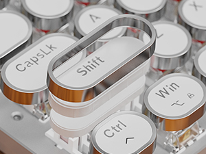 Typewriter Round Keycaps
