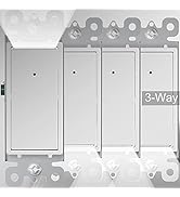 SOZULAMP 3 Way Light Switch with Night Light-Easy to Install-No Neutral Required,Illuminated Deco...
