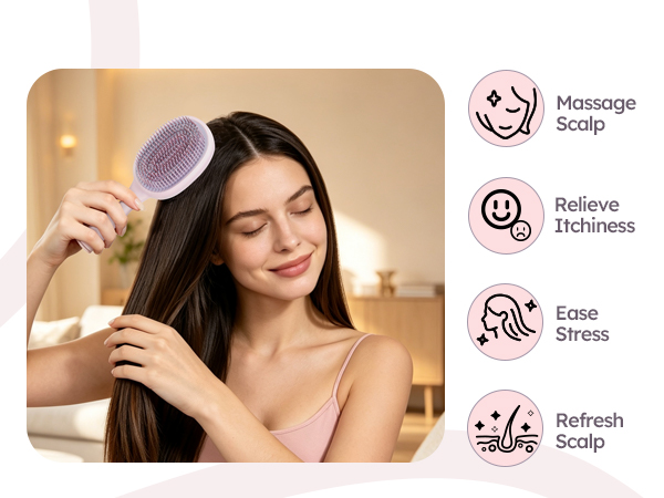 shower hair brush for wet and dry use