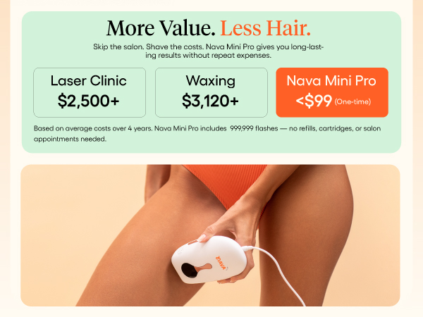 More value, less hair. cheaper compared to laser clinic and waxing hair removal methods.