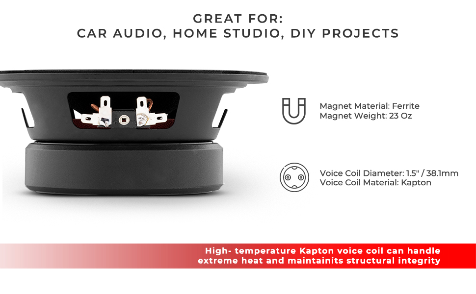 6 inch car audio speaker with bullet 