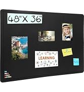 Large Bulletin Board, 48 X 36 inches Felt Board Notice Pin Board, 4' x 3'Cork Board Alternative f...