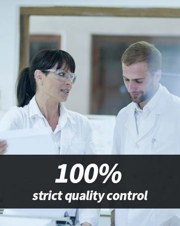 100% strict quality control