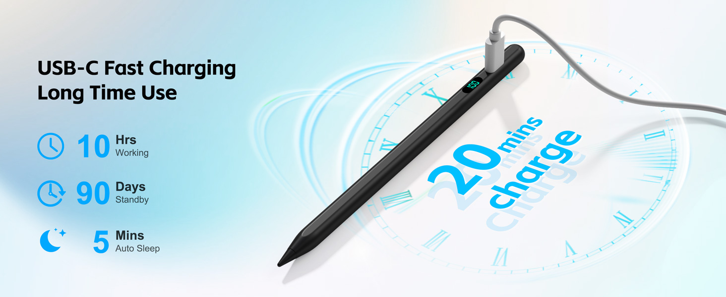 Fast charging pen for iPad