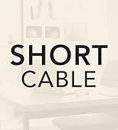 1 Foot Extension Cord - Three Prong Space Saver Short Cable, 16 AWG Thickness - By Luxury Office