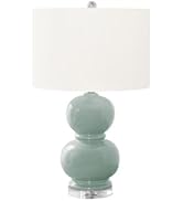 Monarch Specialties 9743, Blue Cream, Contemporary Lighting Table Lamp Ceramic Ivory Shade, 15" L...