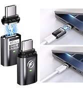 2-in-1 USB C Magnetic Adapter, 240W 24Pin USBC 4 80Gbps 16K 60Hz, Straight | with Dual-Use USBC F...