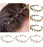 6Pcs U Shape Fashion Tooth Hair Comb Headband, Korean High Cranium Head Bands for Women's Hair, Z...