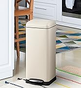 happimess Betty Retro 8-Gallon Step-Open (20 Liners Included) for Home, Bedroom, Bathroom, Living...