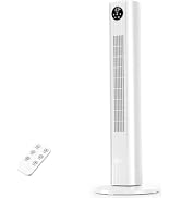Antarctic Star Tower Fan for Bedroom, Quiet Standing Cooling Fan with 6 Speeds 4 Modes, 23ft/s Ve...