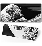 Extended Large Gaming Mouse Pad 31.5x11.8 in Desk Mat Mouse Pads,Japanese Sea Wave Laptop Mousepa...