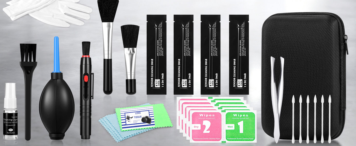 Camera Lens Cleaning Kit - Mirrorless and DSLR Camera Cleaning Kit
