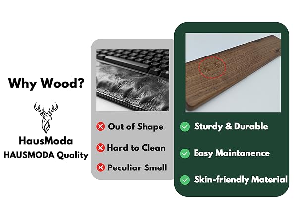 Hausmoda walnut wood wrist rest