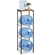 5 Gallon Water Bottle Jug Holder 3-Tier Water Bottle Holder Organizer with Top Shelf, Heavy Duty ...