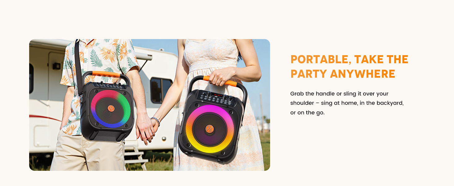 Portable karaoke machine—sing anytime, anywhere