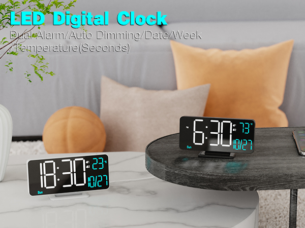 6.7in digital clock