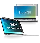 SenseAGE 14 Inch 16:9 Widescreen Laptop Privacy Screen Filter for 60 Degree Privacy, Upgraded Ant...
