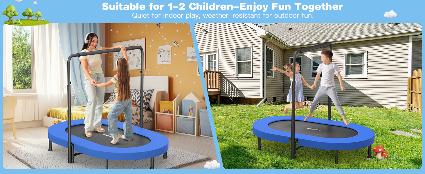 ANCHEER Double Kids Trampoline